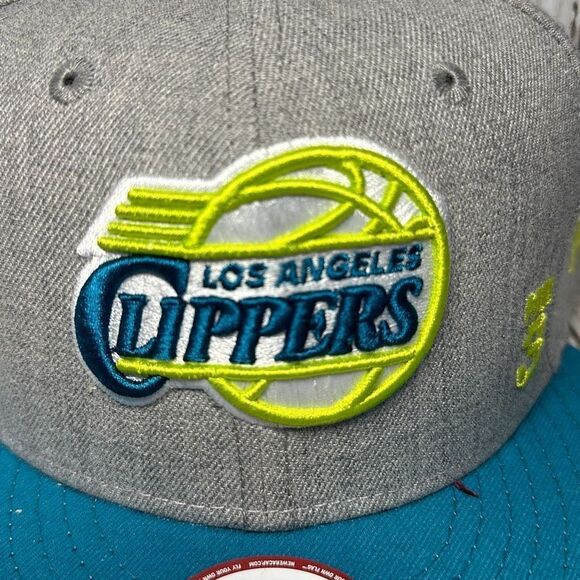 Los Angeles Clippers New Era Gray Blue SnapBack Hat Cap 59Fifty - Picture 2 of 8